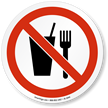 No Food Or Drink ISO Sign