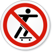 No Skateboarding Symbol ISO Prohibition Circular Sign