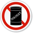 No Solvent ISO Prohibition Sign