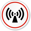 Non Ionizing Radiation Symbol ISO Circle Sign