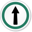This Way Out Symbol ISO Circle Sign