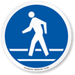 Use Pedestrian Route ISO Sign