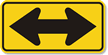 Two  Headed Bi Directional Arrow Sign