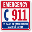 Bilingual Emergency 911 Sign