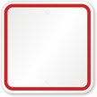 Blank Sign, Red Printed Border
