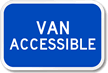 Van Accessible (California) Aluminum ADA Handicapped Sign