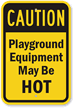 Caution Playground Equipment Sign