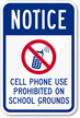 Cell Phone Prohibited Sign