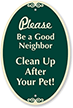 Clean Up After Your Pet Sign