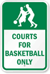 Basketball Court Rule Sign