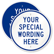 Customizable Circle Blue Template Parking Sign