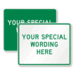 Customizable Horizontal Green Sign