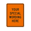 Customizable Vertical Orange & Black Template Parking Sign