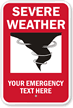 Severe Weather - Shelter Area Custom Sign