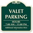 Custom Valet Parking Sign