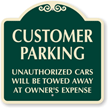 Customer Parking Permitted Only SignatureSign