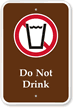 Do Not Drink   Campground & Park Sign