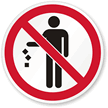 Do Not Litter symbol Sign