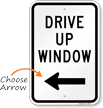 Drive Up Arrow Sign