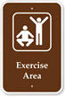 Exercise Area Campground Park Sign