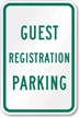 Guest Registration Parking Sign
