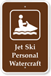 Jet Ski Watercraft   Campground & Park Sign