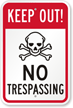 Keep Out No Trespassing Sign With Graphic