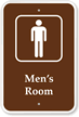 Men's Room Campground Park Sign