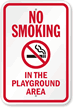 No Smoking In Playground Sign (with Graphic)