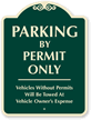 Parking By Permit Only, Vehicles Towed Sign