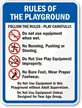 Playground Equipment Rules Sign