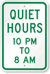 Quiet Hours - Church Sign