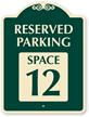 Reserved Parking   Space 12 SignatureSign