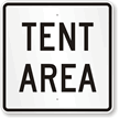 Tent Area Sign