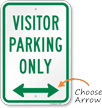 Visitor Parking Only with Directional Arrow Sign
