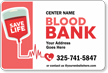 Add Blood Bank Center Name Custom Vehicle Magnetic Sign