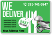 Add Catering Address Phone Number Custom Magnetic Sign