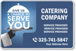 Add Catering Company Name Address Custom Magnetic Sign