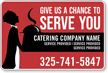 Add Catering Company Name Custom Magnetic Sign