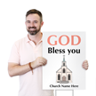 Add Church Name God Bless You Custom Yard Religious Sign