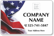 Add Company Name Custom US Flag Vehicle Magnetic Sign
