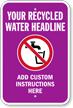 Custom Recycling Sign   Add Headline, Instructions