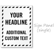 Add Headline and Additional Text Custom Sidewalk Sign