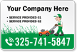 Add Lawn Care Company Name Custom Magnetic Vehicle Sign