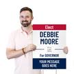 Add Monogram Message for Governor Custom Vote Yard Sign