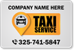Add Taxi Service Company Custom Vehicle Magnetic Sign