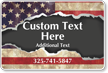 Add Text Here Custom US Flag Vehicle Magnetic Sign