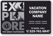 Add Vacation Company Name Custom Vehicle Magnetic Sign