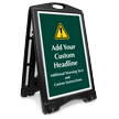 Add Warning Text BigBoss Portable Custom Sidewalk Sign