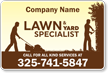 Add Your Company Name Yard Care Custom Magnetic Sign